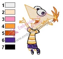 Phineas Flynn Embroidery Design 03